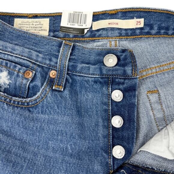 NWT LEVI'S Premium Wedgie Icon Size 25 Athens Hera - Picture 8 of 12